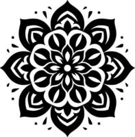 mandala, noir et blanc vecteur illustration