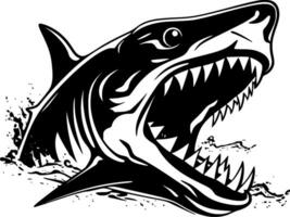 requin, noir et blanc vecteur illustration