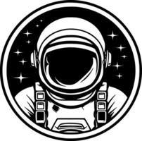 astronaute, noir et blanc vecteur illustration