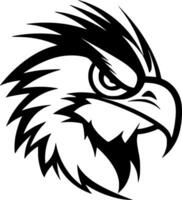 perroquet - noir et blanc isolé icône - vecteur illustration