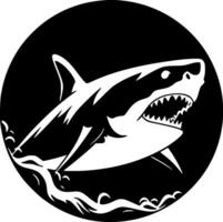 requin, noir et blanc vecteur illustration