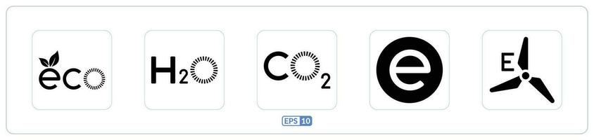 écologie signe plat icône vecteur