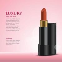 publicités de rouge à lèvres à la mode design cosmétique à la mode pour la publicité vecteur