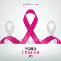 graphique vectoriel de bannière de la journée mondiale du cancer