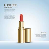 publicités de rouge à lèvres à la mode design cosmétique à la mode pour la publicité vecteur