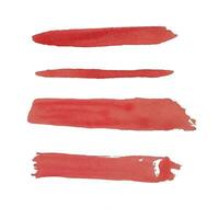 rouge aquarelle brosses. aquarelle taches. vecteur