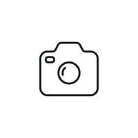 icône de ligne de caméra isolé sur fond blanc vecteur