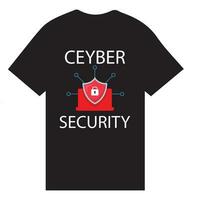 cyber Sécurité t chemise conception vecteur