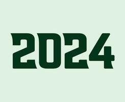 content Nouveau année 2024 abstrait vert graphique conception vecteur logo symbole illustration