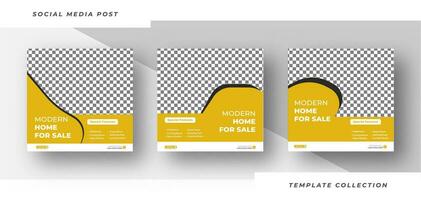 moderne Accueil pour vente réel biens modifiable affectation modèle social médias bannières. pro vecteur