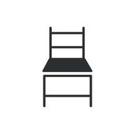 illustration vectorielle de l'icône de la chaise sur fond blanc vecteur gratuit