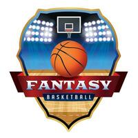 fantaisie basketball emblème badge illustration vecteur