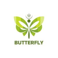 Facile papillon logo minimaliste vecteur