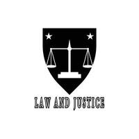 loi et Justice logo vecteur modèle illustration