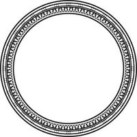 vecteur rond monochrome sans couture classique byzantin ornement. infini cercle, frontière, Cadre ancien Grèce, est romain Empire. décoration de le russe orthodoxe église