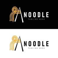 ramen nouille logo Facile nouille et bol conception inspiration chinois nourriture modèle illustration vecteur