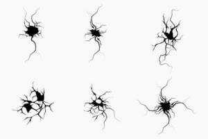 ensemble abstrait cassé surface fissure élément conception vecteur