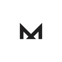 moderne style m lettre logo. vecteur