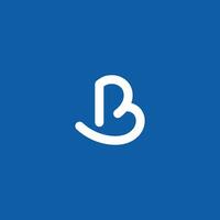 lettre b logo moderne style vecteur modèle, Contexte bleu
