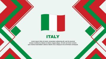 Italie drapeau abstrait Contexte conception modèle. Italie indépendance journée bannière fond d'écran vecteur illustration. Italie bannière