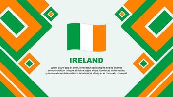 Irlande drapeau abstrait Contexte conception modèle. Irlande indépendance journée bannière fond d'écran vecteur illustration. Irlande dessin animé
