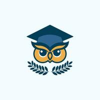 sage hibou éducation logo vecteur