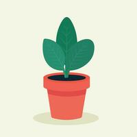 planter dans une illustration de pot vecteur