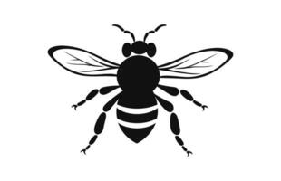 une en volant abeille noir silhouette clipart, mon chéri abeille noir vecteur