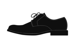 une Masculin chaussure vecteur silhouette isolé sur une blanc Contexte