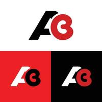 une b logo, un B lettre logo conception avec noir et rouge Couleur vecteur