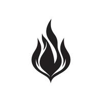 Feu flamme icône vecteur conception symbole de Puissance et énergie. plat style