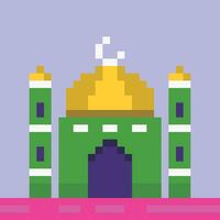 pixel mosquée vecteur illustration