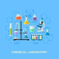 chimique verrerie, laboratoire. vecteur