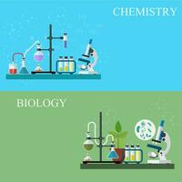 la biologie et chimie laboratoire espace de travail vecteur