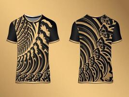 conception ornementale de tshirt tourbillon abstrait vecteur