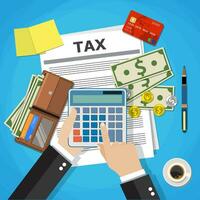 impôt Paiement conception vecteur