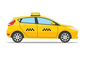 voiture de taxi jaune vecteur