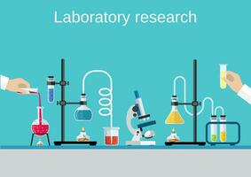 chimistes scientifiques équipement. vecteur