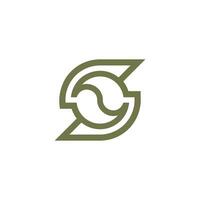 lettre s yin Yang logo vecteur