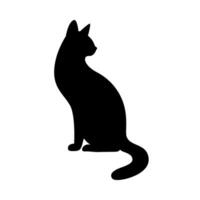 chat silhouette illustration sur isolé Contexte vecteur