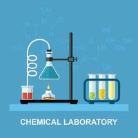 chimique verrerie, laboratoire. vecteur