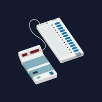 électronique vote machine pour élection vecteur illustration