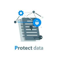 le concept est l'accès à la sécurité des données, la sécurité Internet, la protection des données vecteur
