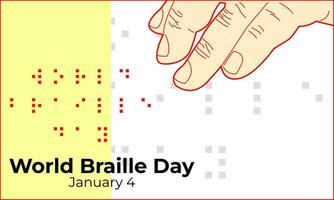 illustration vectorielle de la journée mondiale du braille vecteur