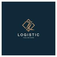 logistique logo icône illustration vecteur conception distribution symbole livraison de marchandises économie finance