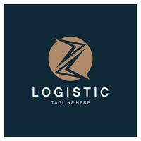 logistique logo icône illustration vecteur conception distribution symbole livraison de marchandises économie finance