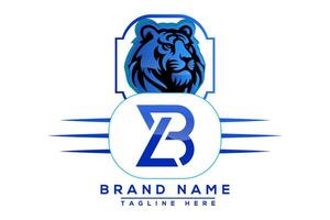 bl tigre logo bleu conception. vecteur logo conception pour entreprise.