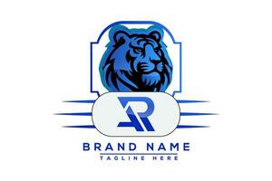 ar tigre logo bleu conception. vecteur logo conception pour entreprise.