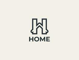 initiale lettre h Accueil logo concept symbole icône signe élément conception. agent immobilier, hypothèque, loger, réel biens logotype. vecteur illustration modèle