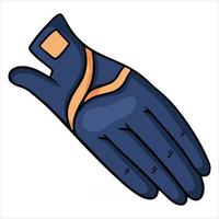 vêtements de cavalier de tenue pour illustration de gants de jockey en style cartoon vecteur